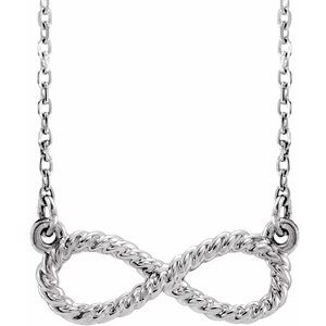 Sterling Silver Rope Infinity-Inspired 18" Necklace - BN & CO JEWELRY