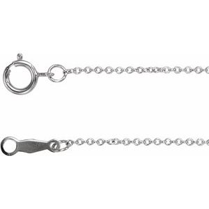 Rhodium-Plated Sterling Silver 1 mm Adjustable Solid Cable 6 1/2-7 1/2" Chain - BN & CO JEWELRY