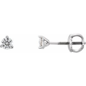 14K White 1/5 CTW Natural Diamond Earrings - BN & CO JEWELRY