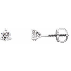 14K White 1/3 CTW Natural Diamond Earrings - BN & CO JEWELRY