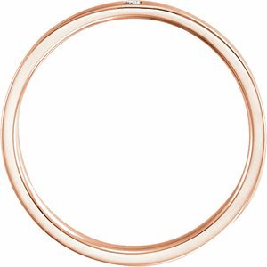 14K Rose .015 CTW Natural Diamond Flat Band Size 7 - BN & CO JEWELRY