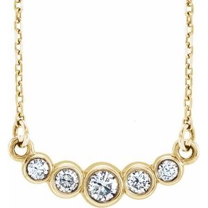 14K Yellow 1/5 CTW Natural Diamond 16-18" Necklace - BN & CO JEWELRY