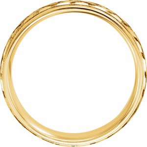 10K Yellow 7 mm Woven-Design Band - BN & CO JEWELRY