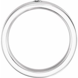 14K White 1/10 CTW Natural Diamond Flat Band Size 4 - BN & CO JEWELRY