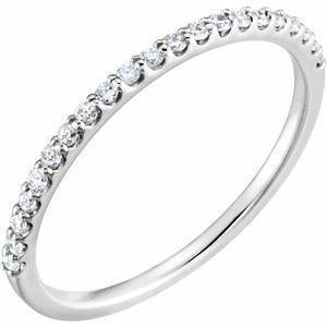 14K White 1/5 CTW Natural Diamond Band - BN & CO JEWELRY