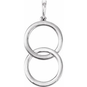 Sterling Silver Interlocking Circle Pendant - BN & CO JEWELRY