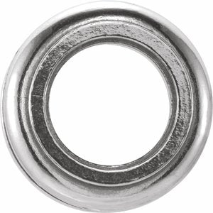 Platinum 7.8 mm Round Bezel-Set Solitaire Slide Pendant - BN & CO JEWELRY