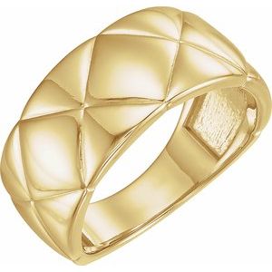 14K Yellow Quilted Ring - BN & CO JEWELRY