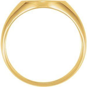 10K Yellow 11x9.5 mm Oval Signet Ring - BN & CO JEWELRY