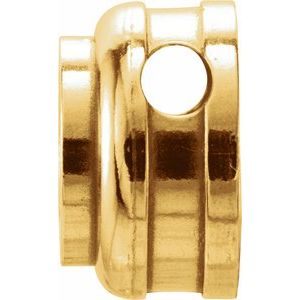 14K Yellow 3.4 mm Round Bezel-Set Solitaire Slide Pendant - BN & CO JEWELRY