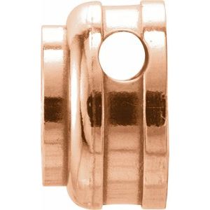 14K Rose 3.4 mm Round Bezel-Set Solitaire Slide Pendant - BN & CO JEWELRY