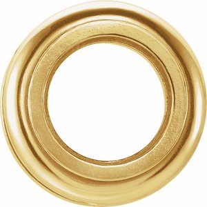 14K Yellow 3.4 mm Round Bezel-Set Solitaire Slide Pendant - BN & CO JEWELRY