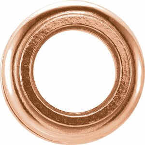 14K Rose 3.4 mm Round Bezel-Set Solitaire Slide Pendant - BN & CO JEWELRY