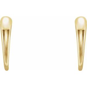 14K Yellow J-Hoop Earrings - BN & CO JEWELRY