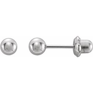 Stainless Steel 4 mm Ball Stud Piercing Earrings - BN & CO JEWELRY