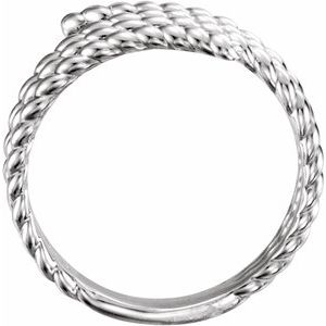 14K White Rope Ring - BN & CO JEWELRY