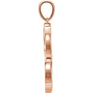 14K Rose Interlocking Circle Pendant - BN & CO JEWELRY