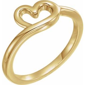 14K Yellow Heart Youth Ring - BN & CO JEWELRY