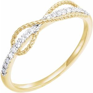 14K Yellow 1/10 CTW Diamond Infinity-Inspired Ring - BN & CO JEWELRY