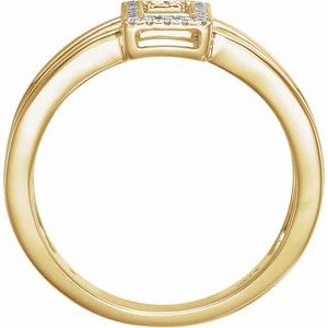 14K Yellow .10 CTW Natural Diamond Geometric Ring - BN & CO JEWELRY