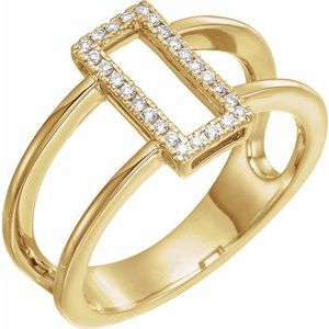 14K Yellow .10 CTW Natural Diamond Geometric Ring - BN & CO JEWELRY