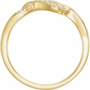 14K Yellow 1/10 CTW Natural Diamond Knot Ring - BN & CO JEWELRY