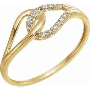 14K Yellow .08 CTW Natural Diamond Ring - BN & CO JEWELRY