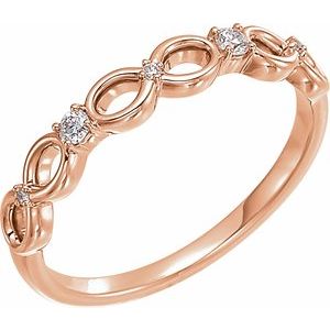 14K Rose .08 CTW Diamond Infinity-Inspired Ring - BN & CO JEWELRY