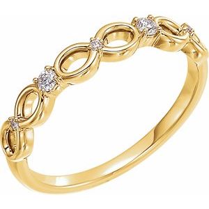 14K Yellow .08 CTW Diamond Infinity-Inspired Ring - BN & CO JEWELRY