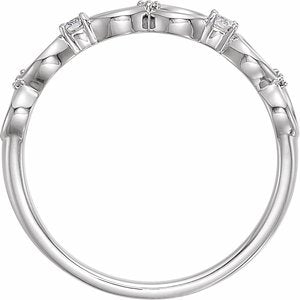 14K White .08 CTW Diamond Infinity-Inspired Ring - BN & CO JEWELRY