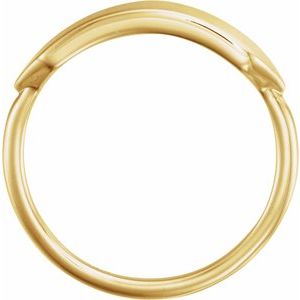 14K Yellow 19.7x5 mm Geometric Signet Ring - BN & CO JEWELRY