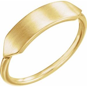 14K Yellow 19.7x5 mm Geometric Signet Ring - BN & CO JEWELRY