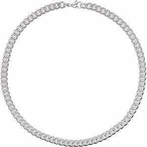 Sterling Silver 8 mm Curb 16" Chain - BN & CO JEWELRY