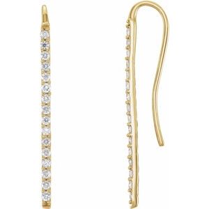 14K Yellow 1/3 CTW Natural Diamond Bar Earrings - BN & CO JEWELRY