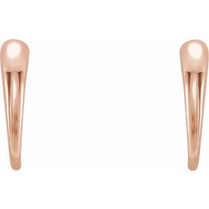 14K Rose J-Hoop Earrings - BN & CO JEWELRY