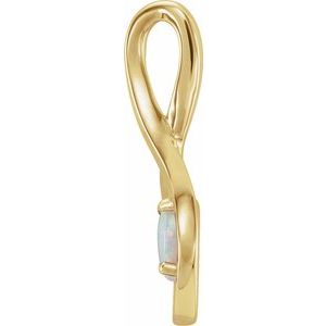 14K Yellow Natural Opal Pendant - BN & CO JEWELRY