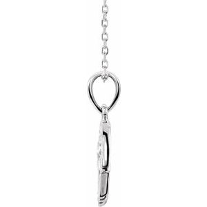 Sterling Silver .03 CTW Diamond Hamsa 16-18" Necklace - BN & CO JEWELRY