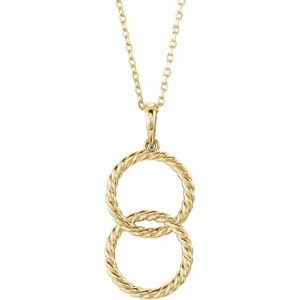 14K Yellow Interlocking Circle 16-18" Necklace - BN & CO JEWELRY