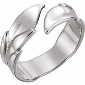 14K White Leaf Ring - BN & CO JEWELRY
