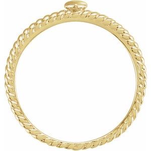 14K Yellow Heart Rope Ring - BN & CO JEWELRY