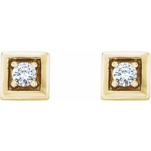 14K Yellow 1/8 CTW Natural Diamond Earrings - BN & CO JEWELRY
