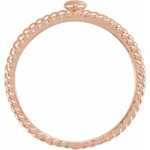 14K Rose Heart Rope Ring - BN & CO JEWELRY
