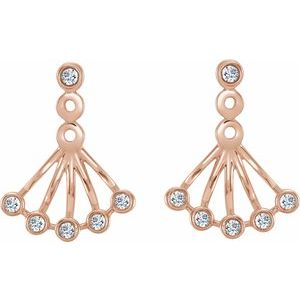 14K Rose 1/6 CTW Natural Diamond Earrings - BN & CO JEWELRY