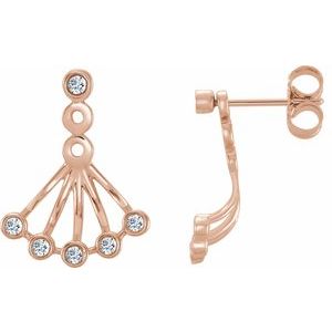 14K Rose 1/6 CTW Natural Diamond Earrings - BN & CO JEWELRY