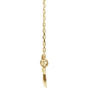 14K Yellow Sideways Cross 16-18" Necklace - BN & CO JEWELRY