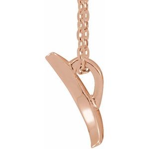 14K Rose Crescent 16-18" Necklace - BN & CO JEWELRY