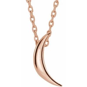 14K Rose Crescent 16-18" Necklace - BN & CO JEWELRY