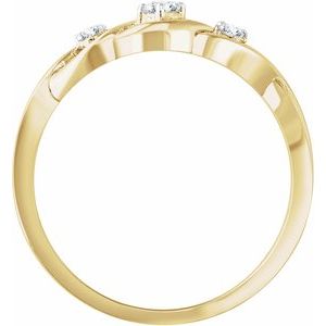 14K Yellow .08 CTW Natural Diamond Freeform Ring - BN & CO JEWELRY