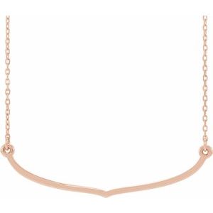14K Rose Freeform Bar 16-18" Necklace - BN & CO JEWELRY