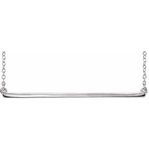 Sterling Silver Straight Bar 16-18" Necklace - BN & CO JEWELRY
